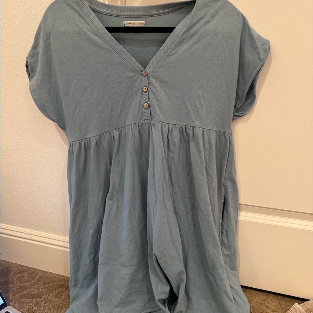 Urban Outfitters Gray Cuffed Sleeve Tunic